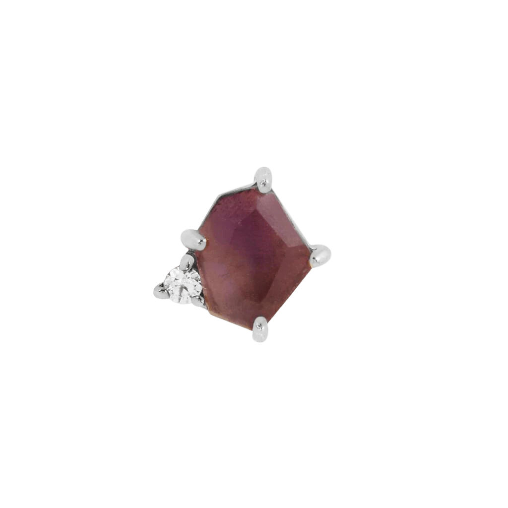 ELICIT - AMETHYST + CZ - THREADLESS END piercing-zone.com
