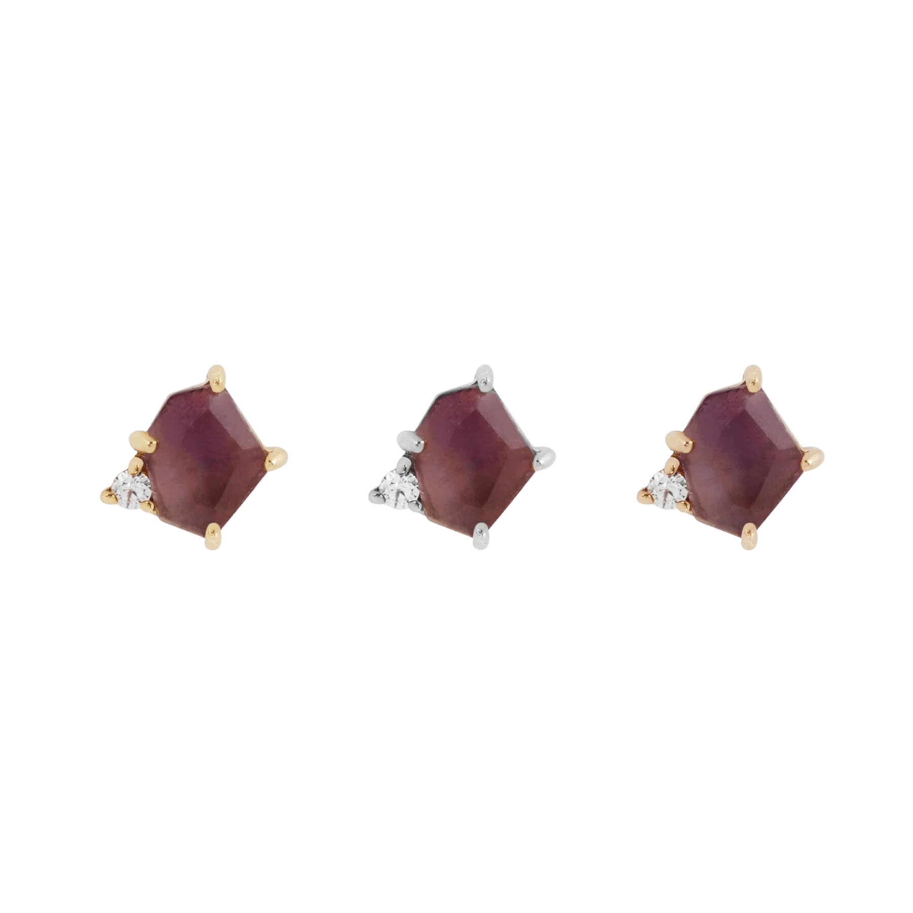 ELICIT - AMETHYST + CZ - THREADLESS END piercing-zone.com