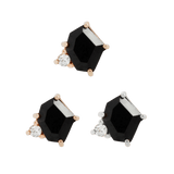 ELICIT - BLACK SPINEL + CZ - THREADLESS END piercing-zone.com