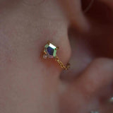 ELICIT - MERCURY MIST TOPAZ + CZ - THREADLESS END piercing-zone.com
