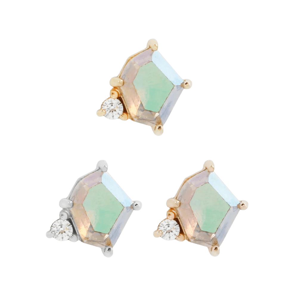 ELICIT - MERCURY MIST TOPAZ + CZ - THREADLESS END piercing-zone.com