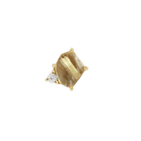 ELICIT - RUTILATED QUARTZ + CZ - THREADLESS END piercing-zone.com