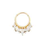 ELITE - CZ - SOLID 14KT GOLD CLICKER piercing-zone.com