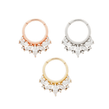 ELITE - CZ - SOLID 14KT GOLD CLICKER piercing-zone.com