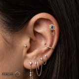 Enchanted - 14K Gold Lab Blue Sapphire Threadless End