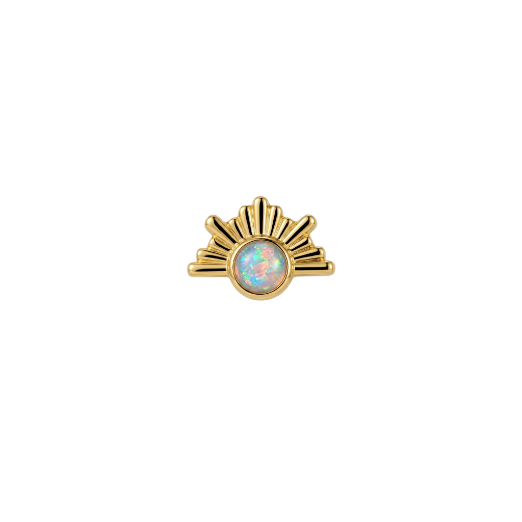 Eos - 18K Gold Faux-pal Threadless/Threaded End - piercing - zone.com