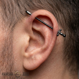 Excalibur Sword - 14K Gold Straight Barbell
