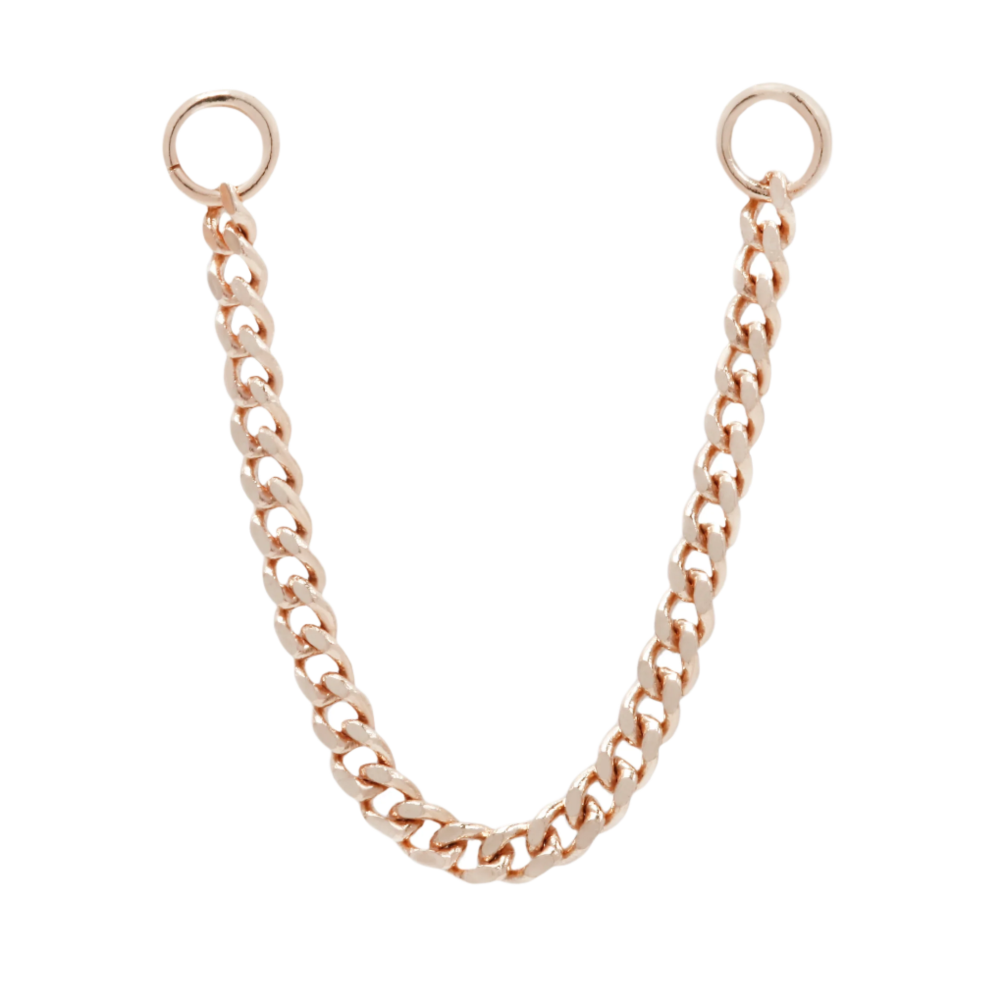 Faceted Chain – Solid 14K Gold Connector Chain - piercing - zone.com
