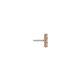 Faceted Gem Bar - 18K Gold White CZ Threadless/Threaded End - piercing - zone.com