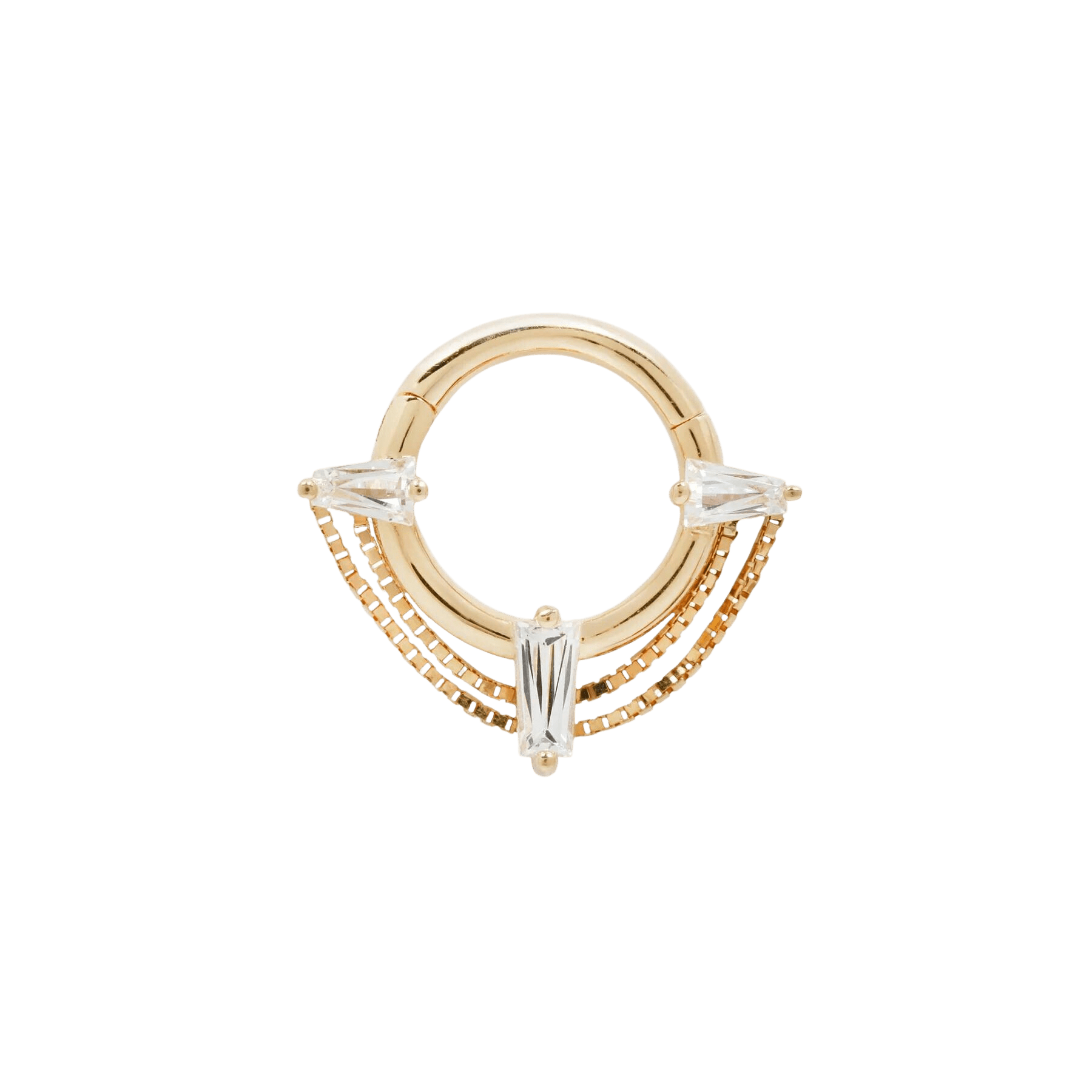 FETISH - CZ - SOLID 14KT GOLD CLICKER piercing-zone.com