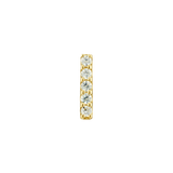 Five Gem Bar - 18K Gold White CZ Threadless/Threaded End - piercing - zone.com