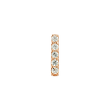 Five Gem Bar - 18K Gold White CZ Threadless/Threaded End - piercing - zone.com