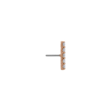 Five Gem Bar - 18K Gold White CZ Threadless/Threaded End - piercing - zone.com