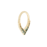 RISE + SHINE - BLUE TOPAZ OMBRE - SOLID 14KT GOLD CLICKER piercing-zone.com