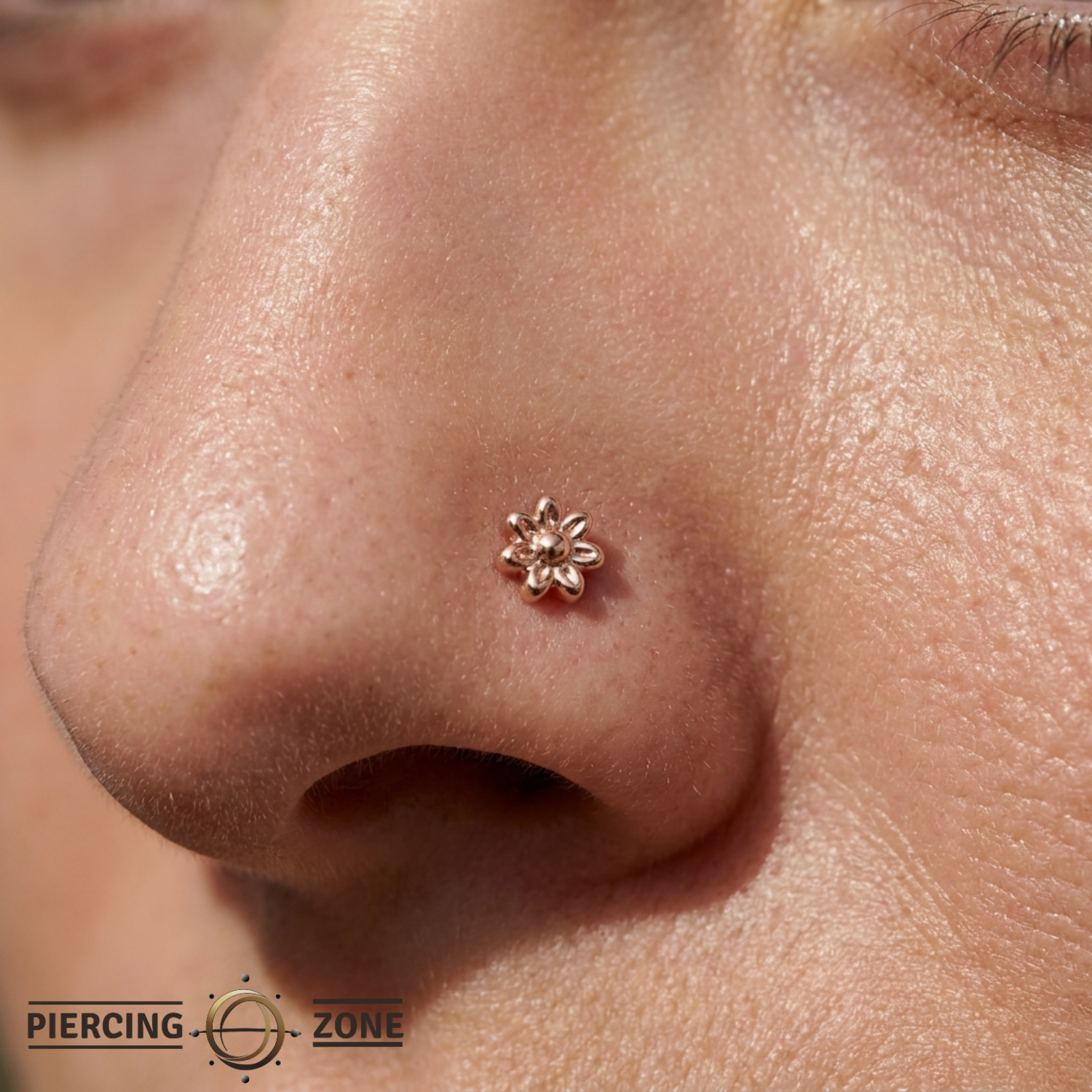 Flower End - 18K Gold Threadless/Threaded End