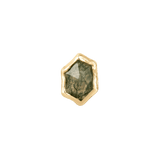 Pump Up The Volume – Moss Agate – 14K Gold Threadless End