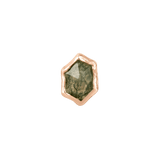 Pump Up The Volume – Moss Agate – 14K Gold Threadless End