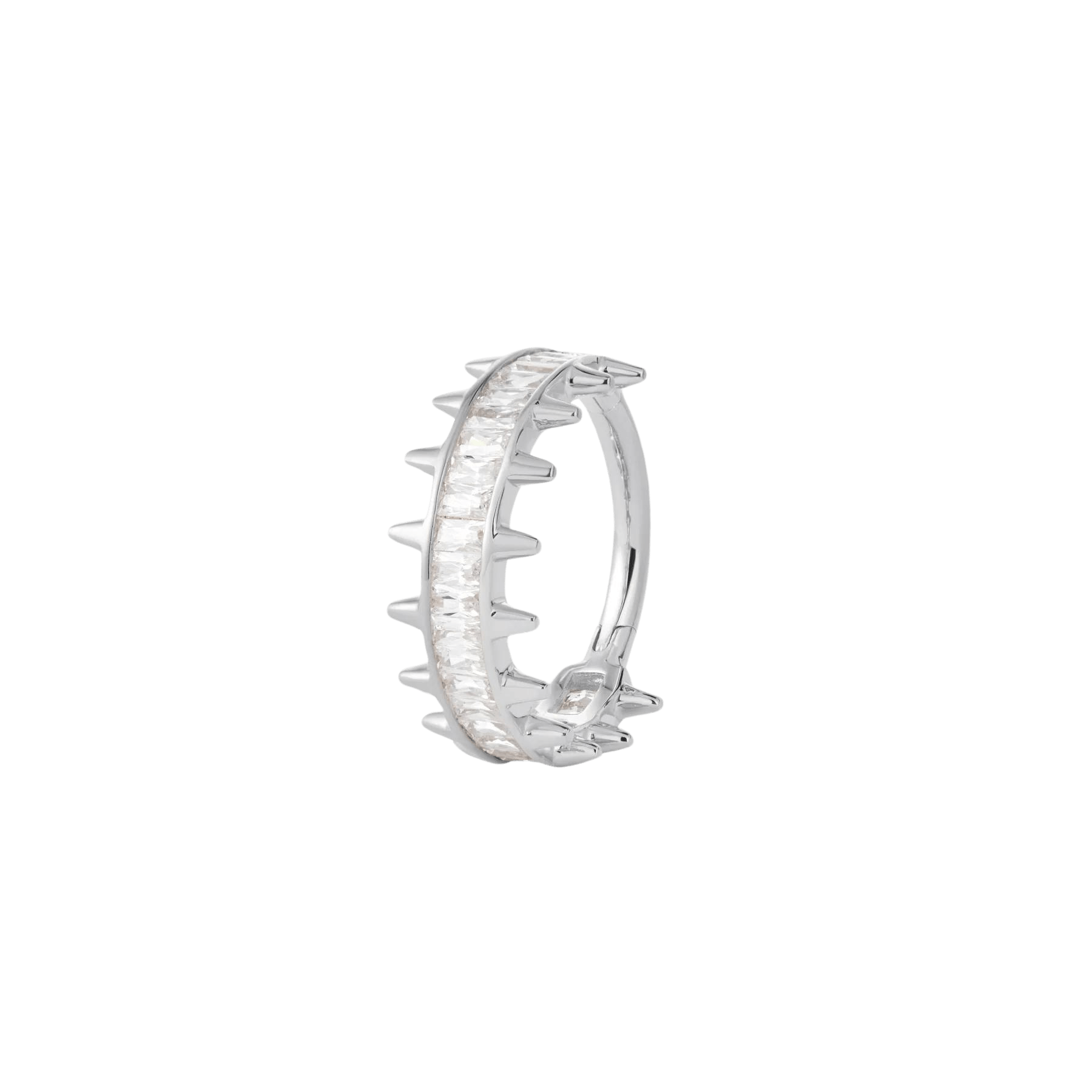 Akira CZ Clicker – 14K Gold Edgy Hinged Ring