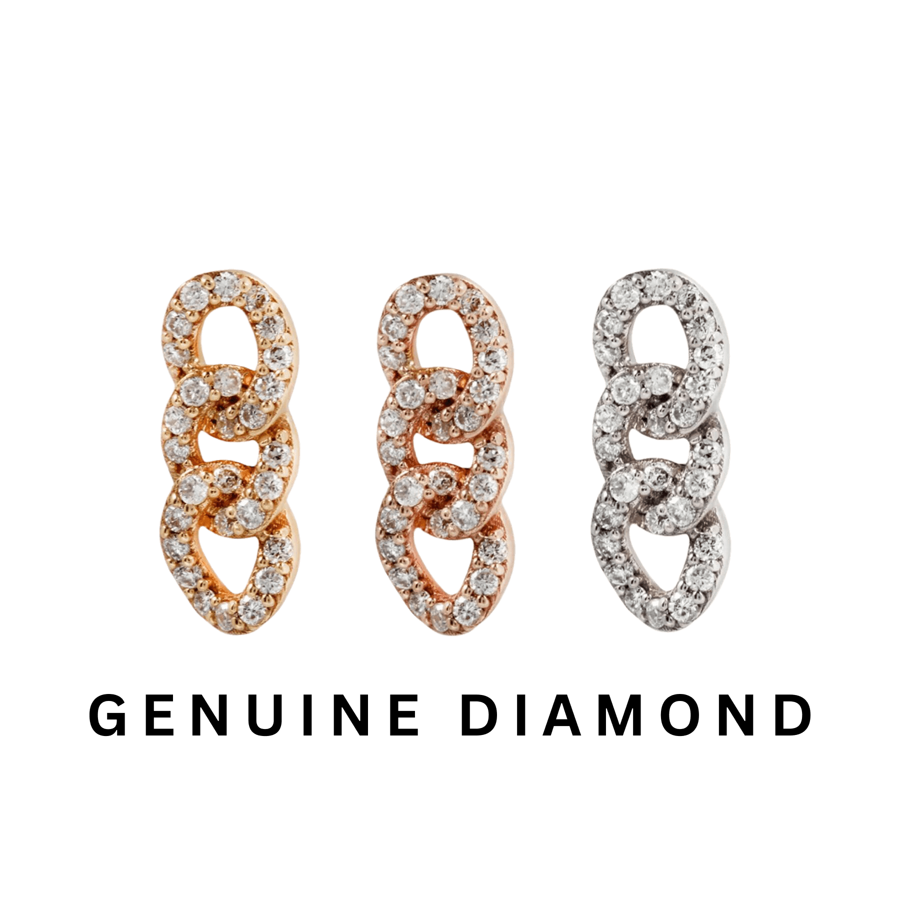 CHAINLINK - GENUINE DIAMOND THREADLESS END piercing-zone.com