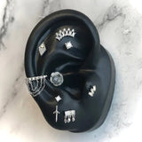 GSTQ - GENUINE DIAMOND + TOPAZ THREADLESS END piercing-zone.com