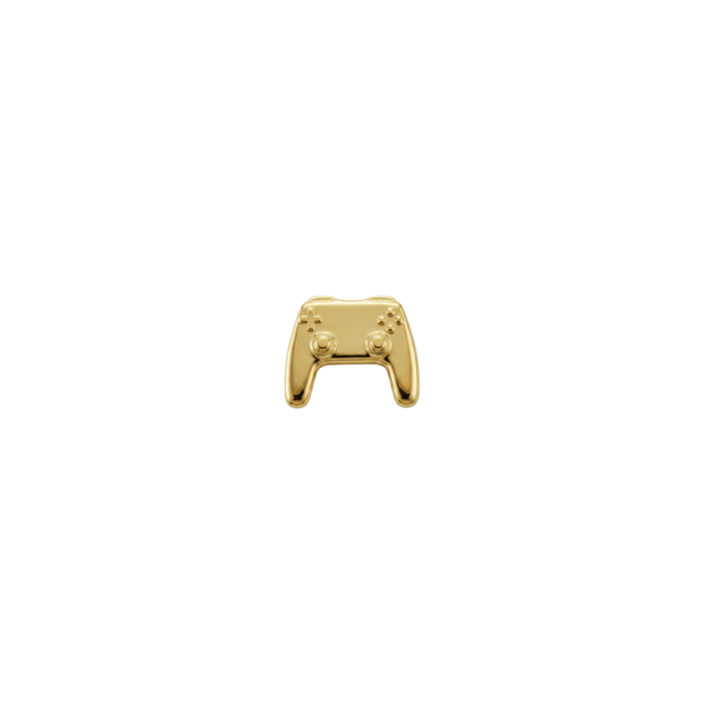 Game Controller - 18K Gold Threadless/Threaded End - piercing - zone.com