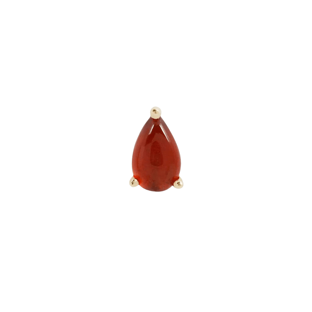 GARNET PEAR - THREADLESS END piercing-zone.com