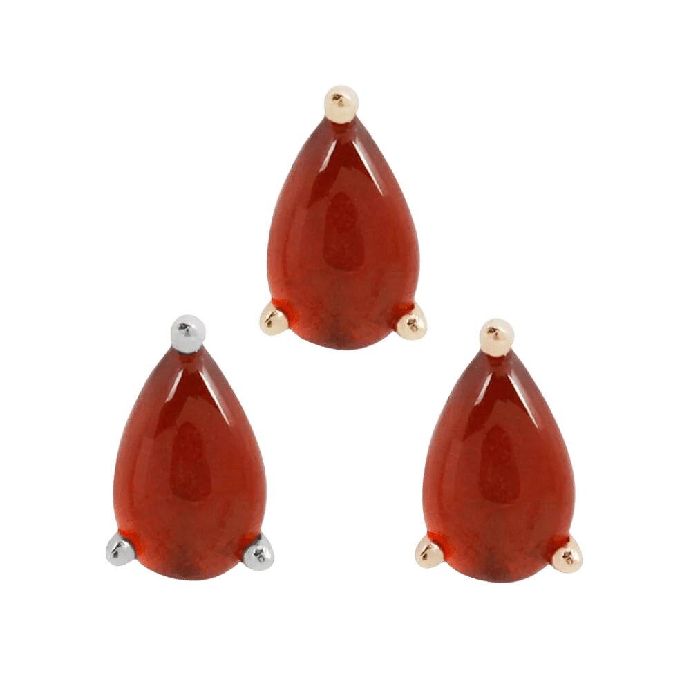 GARNET PEAR - THREADLESS END piercing-zone.com