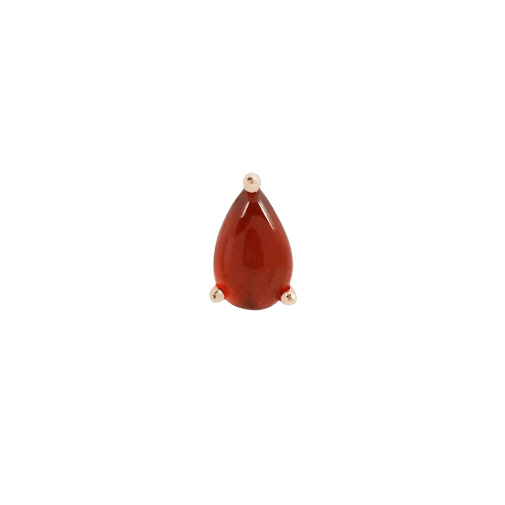 GARNET PEAR - THREADLESS END piercing-zone.com