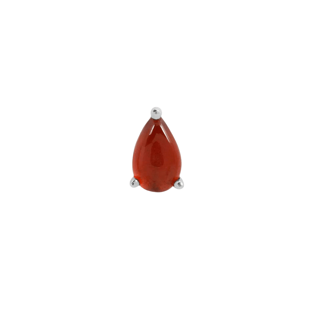 GARNET PEAR - THREADLESS END piercing-zone.com
