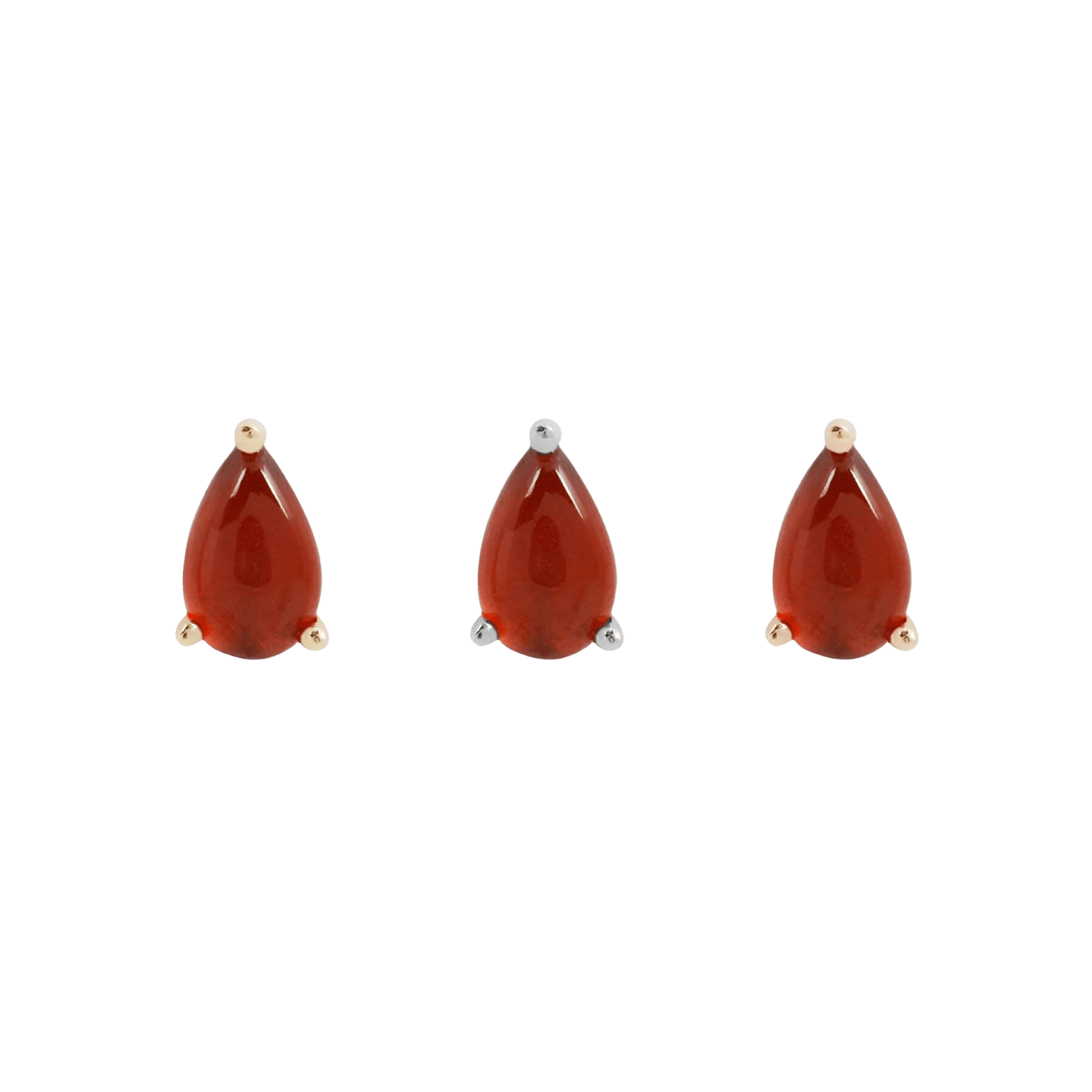 GARNET PEAR - THREADLESS END piercing-zone.com