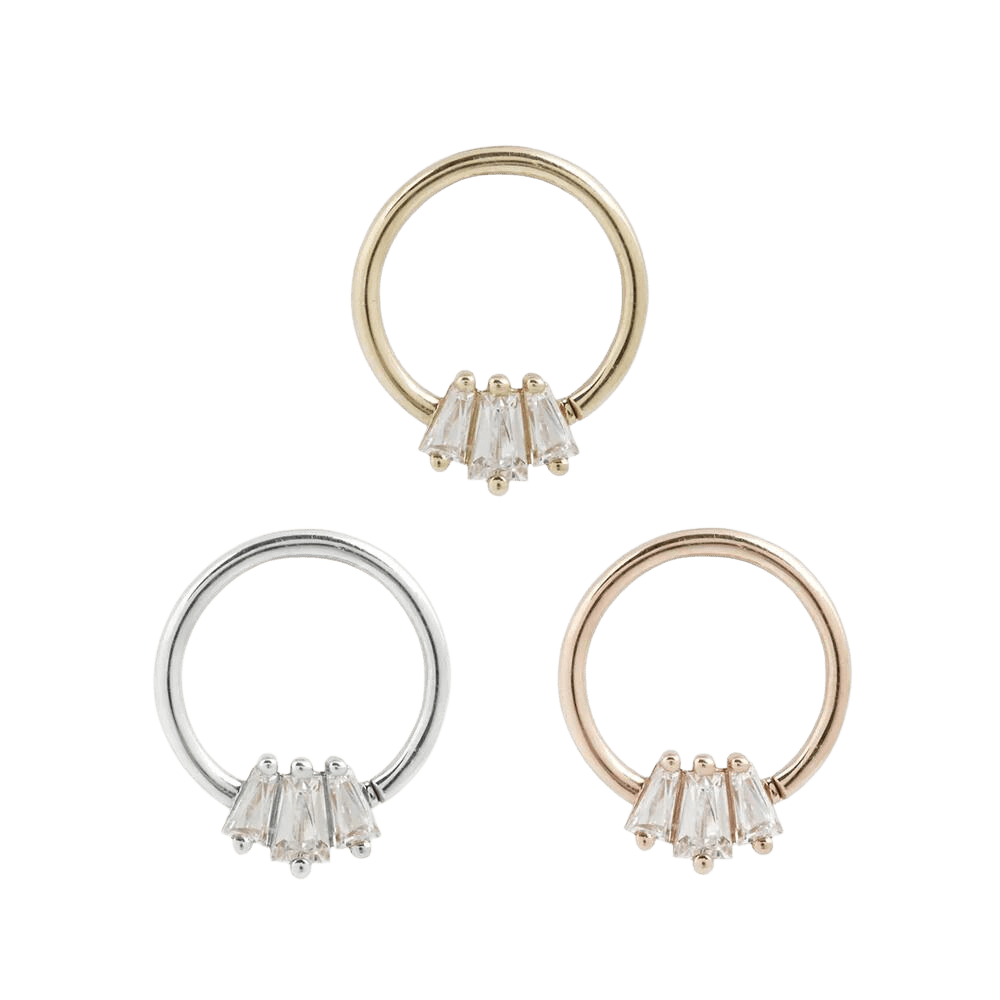GEMMA TRIOS CZ SEAMLESS RING piercing-zone.com
