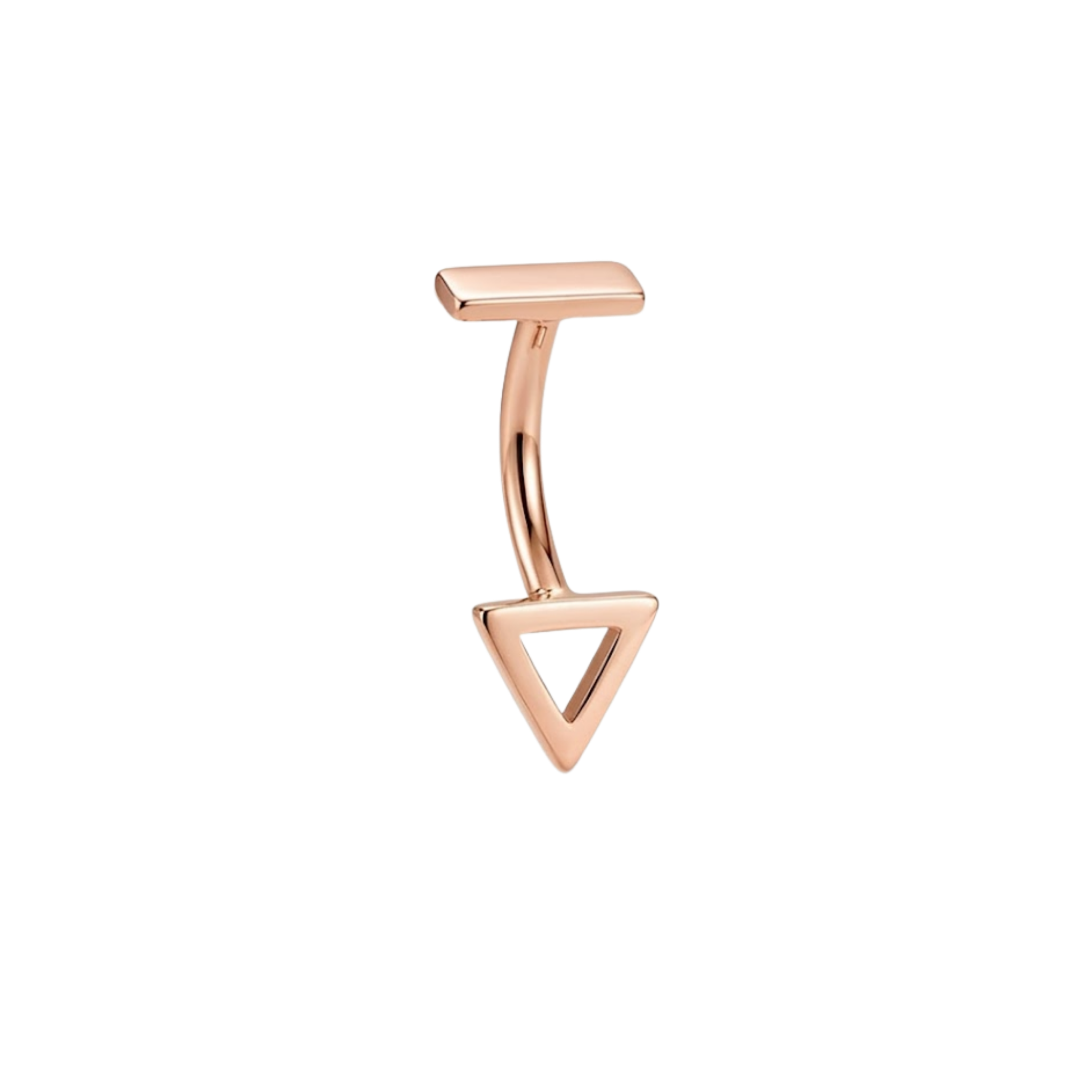 Geo Rook Star – 14K Gold Curved Barbell