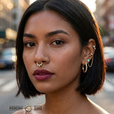 Gigi – Cz + Opal – Clicker aus massivem 14-karätigem Gold