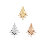 Glow Diamond Threadless End – 14K Gold Piercing Charm