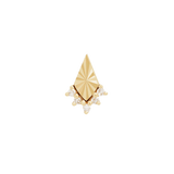 Glow Diamond Threadless End – 14K Gold Piercing Charm