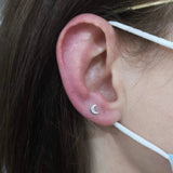 Gold Moon 14K Crescent Threadless End in Yellow Gold