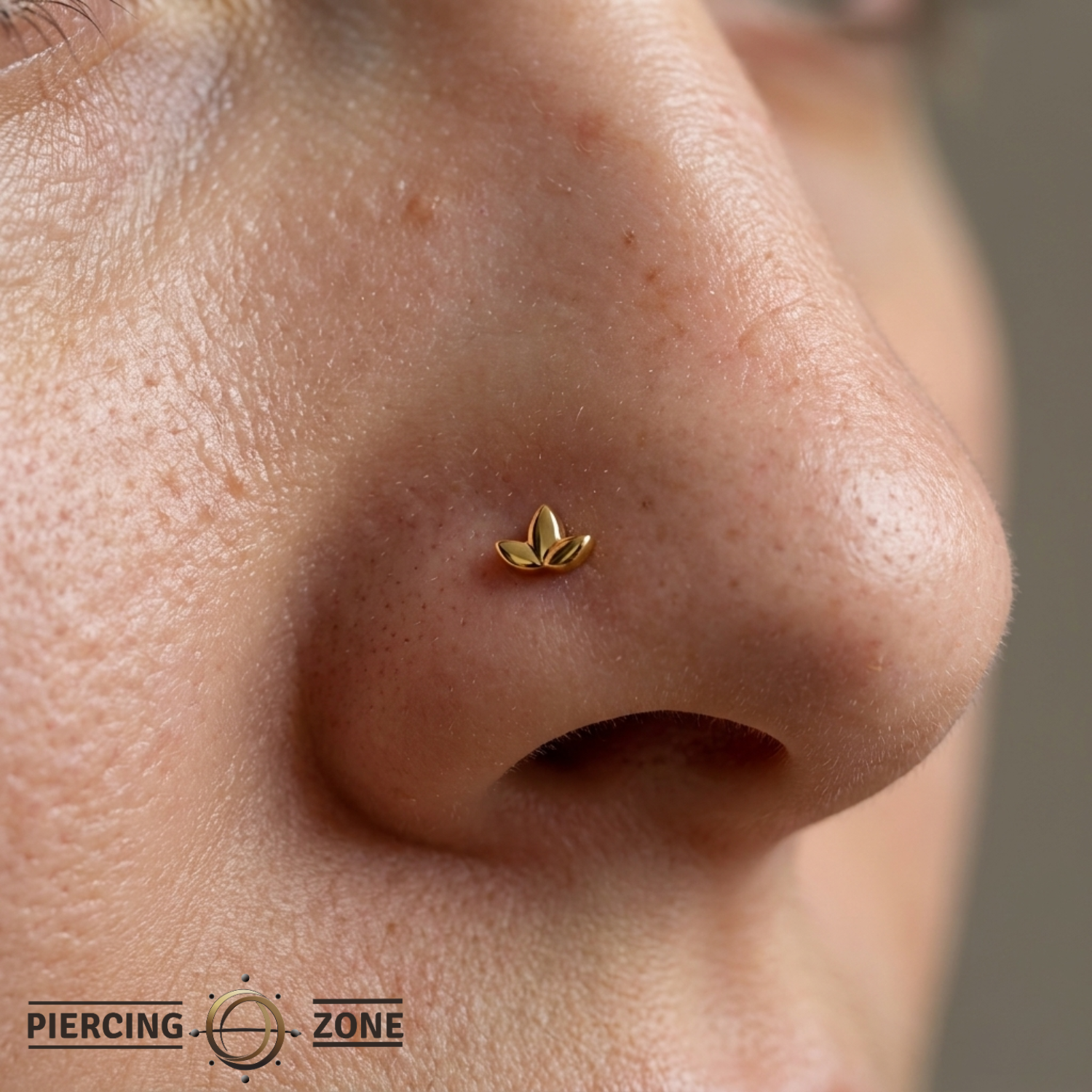 Golden Fan End - 18K Gold Threadless/Threaded End