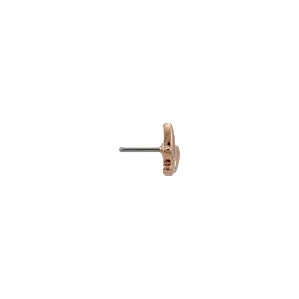 Golden Fan End - 18K Gold Threadless/Threaded End - piercing - zone.com