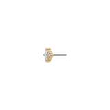 Golden Venus - 18K Gold Gem Threadless/Threaded End - piercing - zone.com