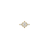 Golden Venus - 18K Gold Lab Diamond Threadless/Threaded End - piercing - zone.com