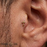 Gothic Cross - 18K Gold Threadless/Threaded End