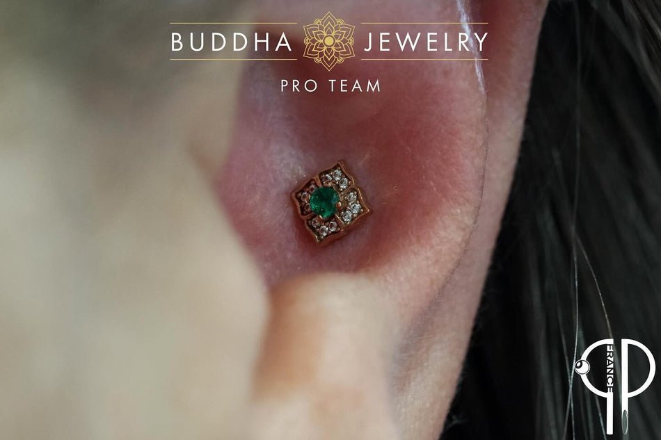 GRACE - GREEN SPINEL - THREADLESS END piercing-zone.com