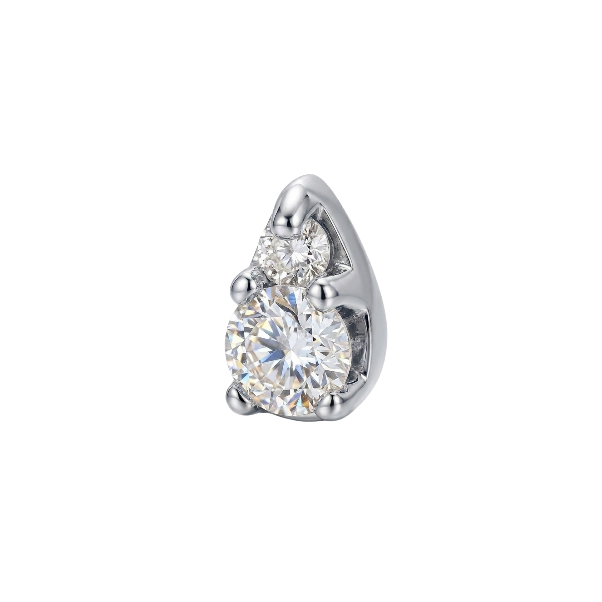Graduated Prong Duo – 14K Gold Threadless/Threaded End