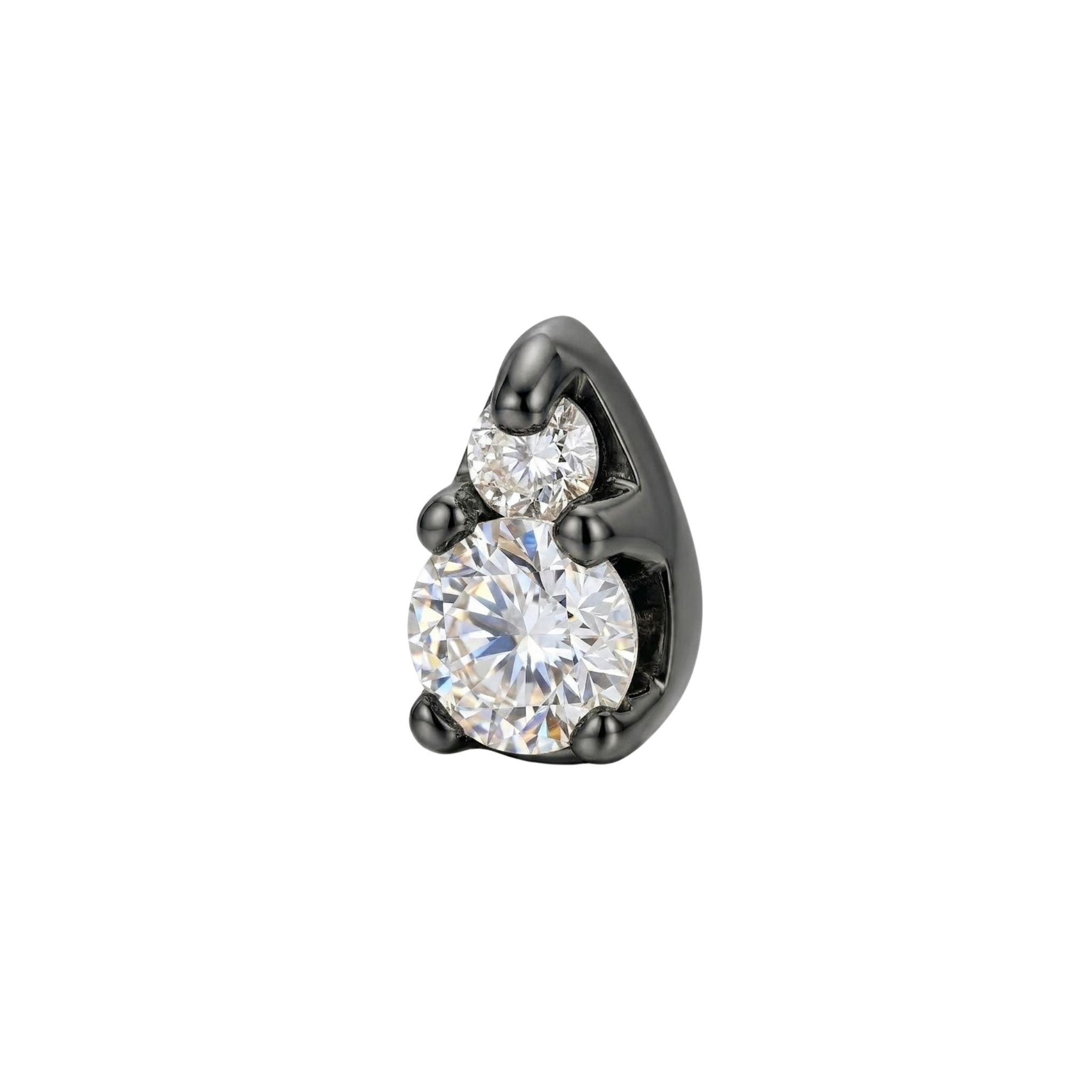 Graduated Prong Duo – 14K Gold Threadless/Threaded End