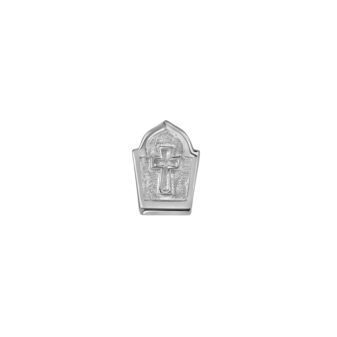 Gravestone Styled in Conch Piercing with Stacked Jewelry