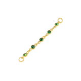 Green Garnet Chain – 18K Gold Gemstone Piercing Chain