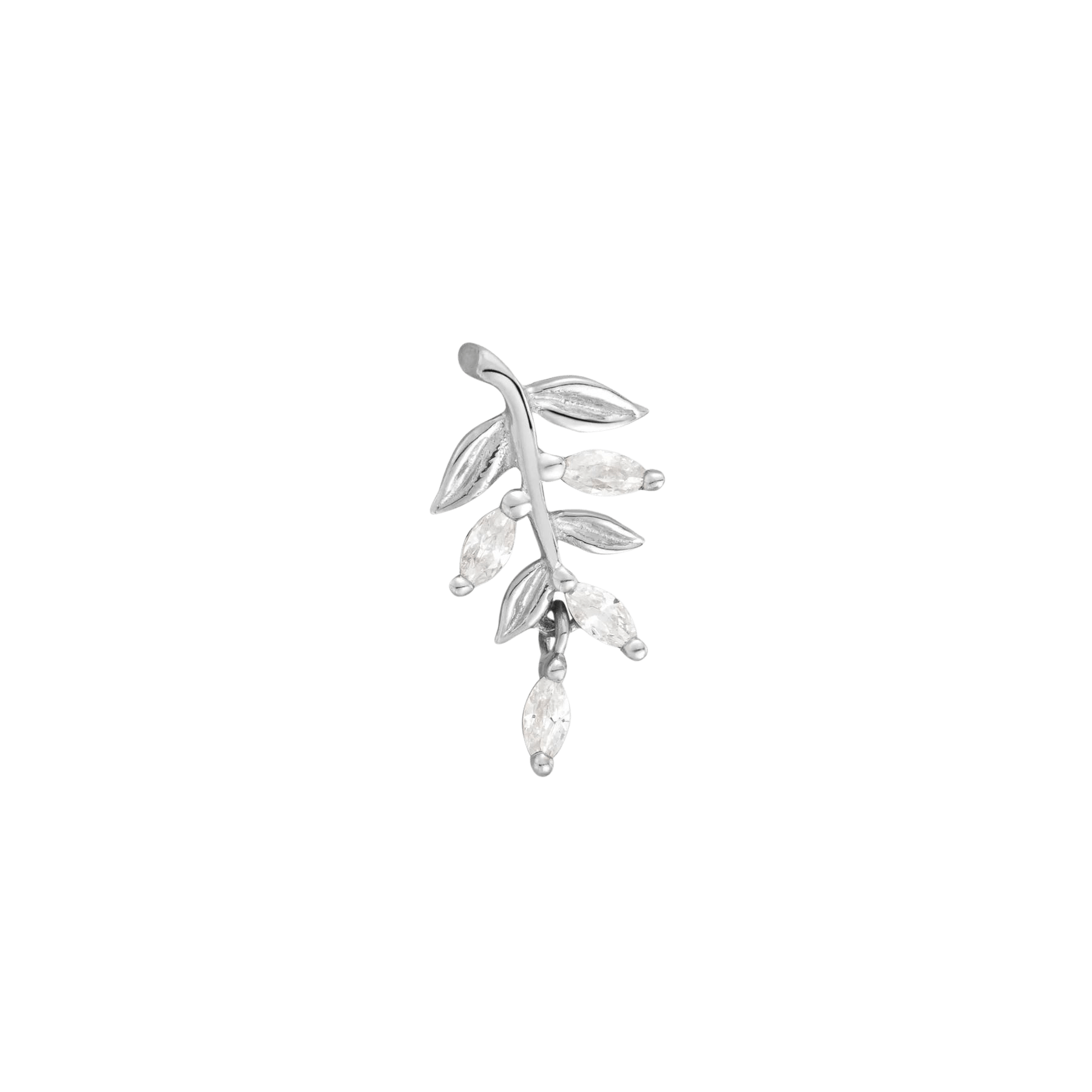 Growth CZ Threadless End – 14K Gold Marquise Charm