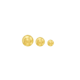 Half-ball dome threadless end in polished 14K yellow gold