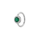 Halo - 14K Gold Multi-Stone Fixed Bead Ring - piercing - zone.com