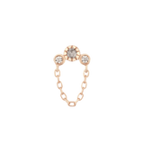 HALSTON - GREY DIAMOND + WHITE SAPPHIRE + CHAIN - THREADLESS END piercing-zone.com